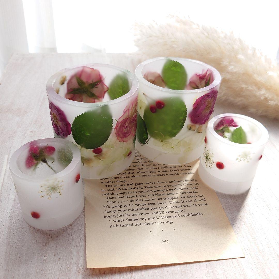 専用　ハンドメイドキャンドルホルダー　キャンドル　薔薇キャンドル