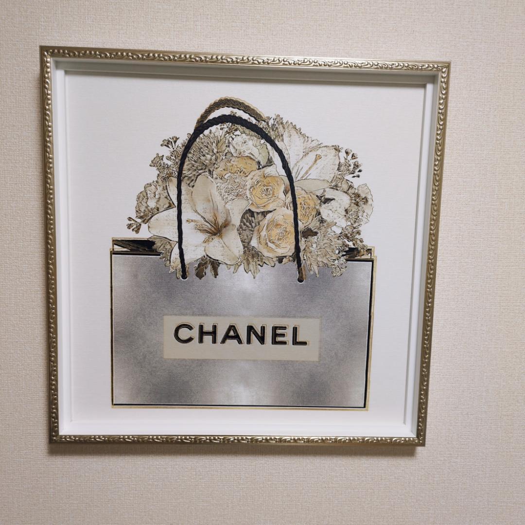 アートパネル シャネル CHANEL Mサイズ オマージュ シルバー