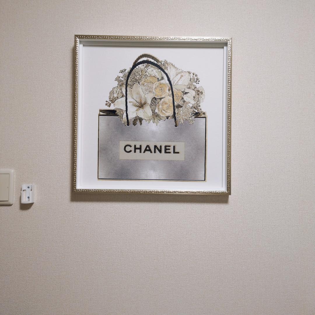 アートパネル シャネル CHANEL Mサイズ オマージュ シルバー