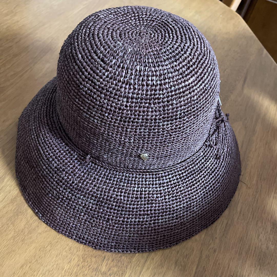 ブラック系【未使用品】 ヘレンカミンスキー 麦わら帽子 新品 麦わら