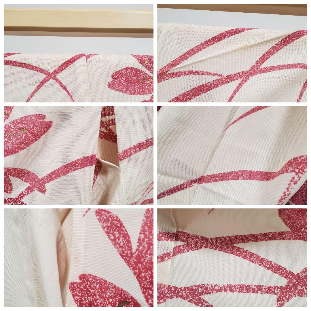 日本未入荷 シックな花模様 金彩 銀彩 正絹 薄物 夏用 絽 紗 訪問着 着物 着物・浴衣