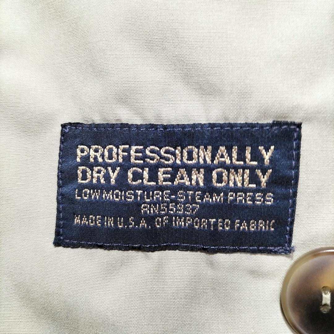 BROOKS BROTHERS　ステンカラーコート　USA製　比翼仕立て