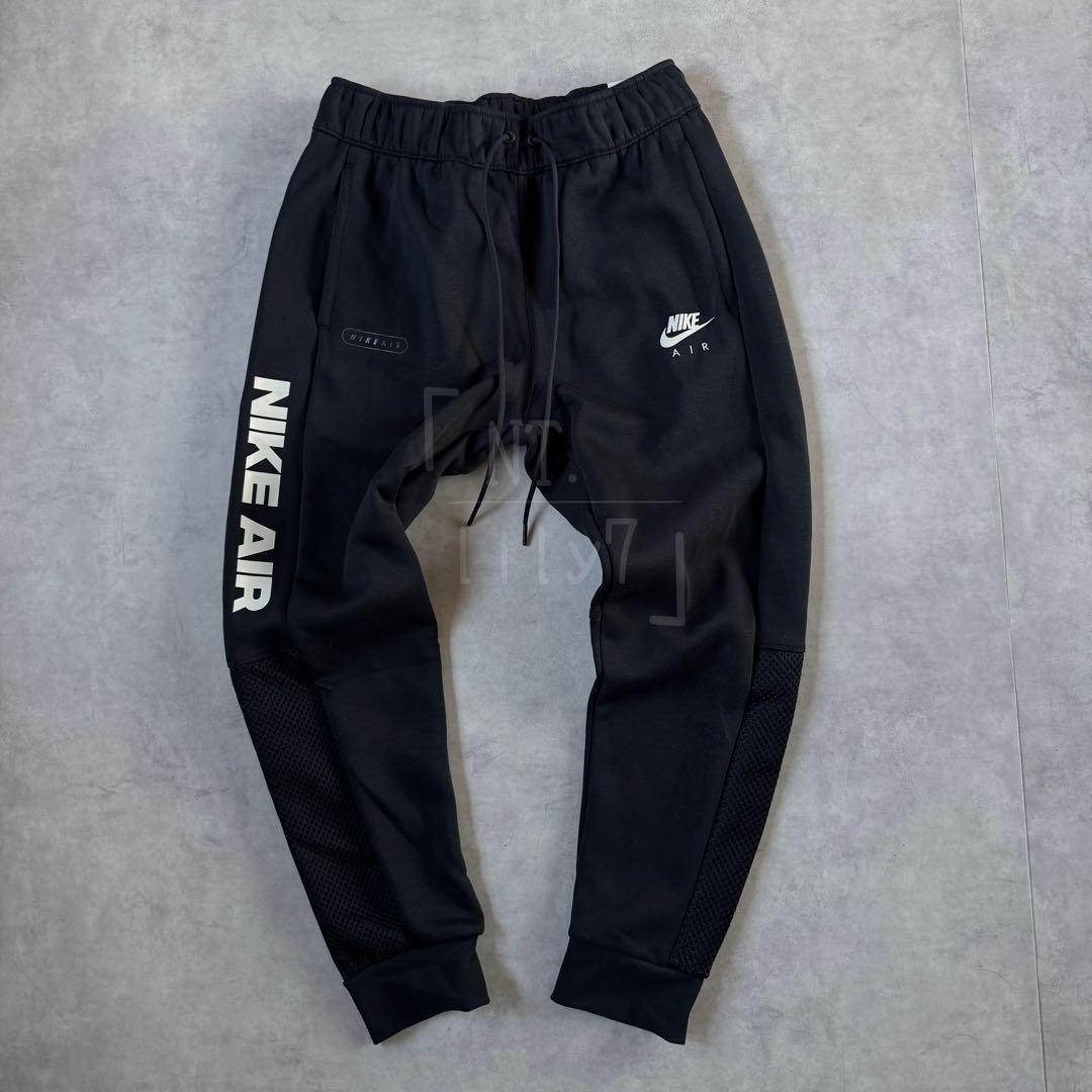 ブラック NIKE AIR スウェット ジョガーパンツ ホワイトL