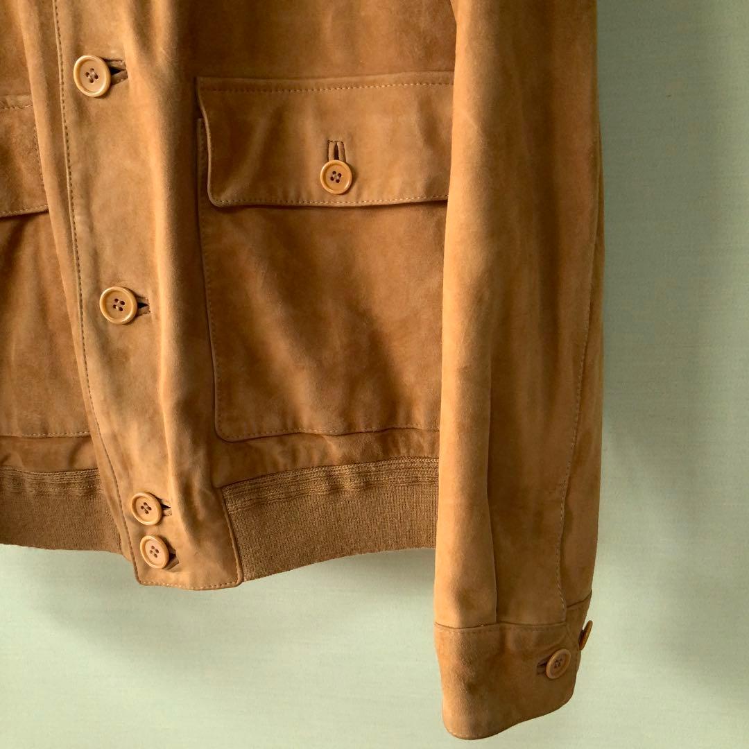 BEAMS F別注CINQUANTAチンクアンタ スエードブルゾン 46ブラウン