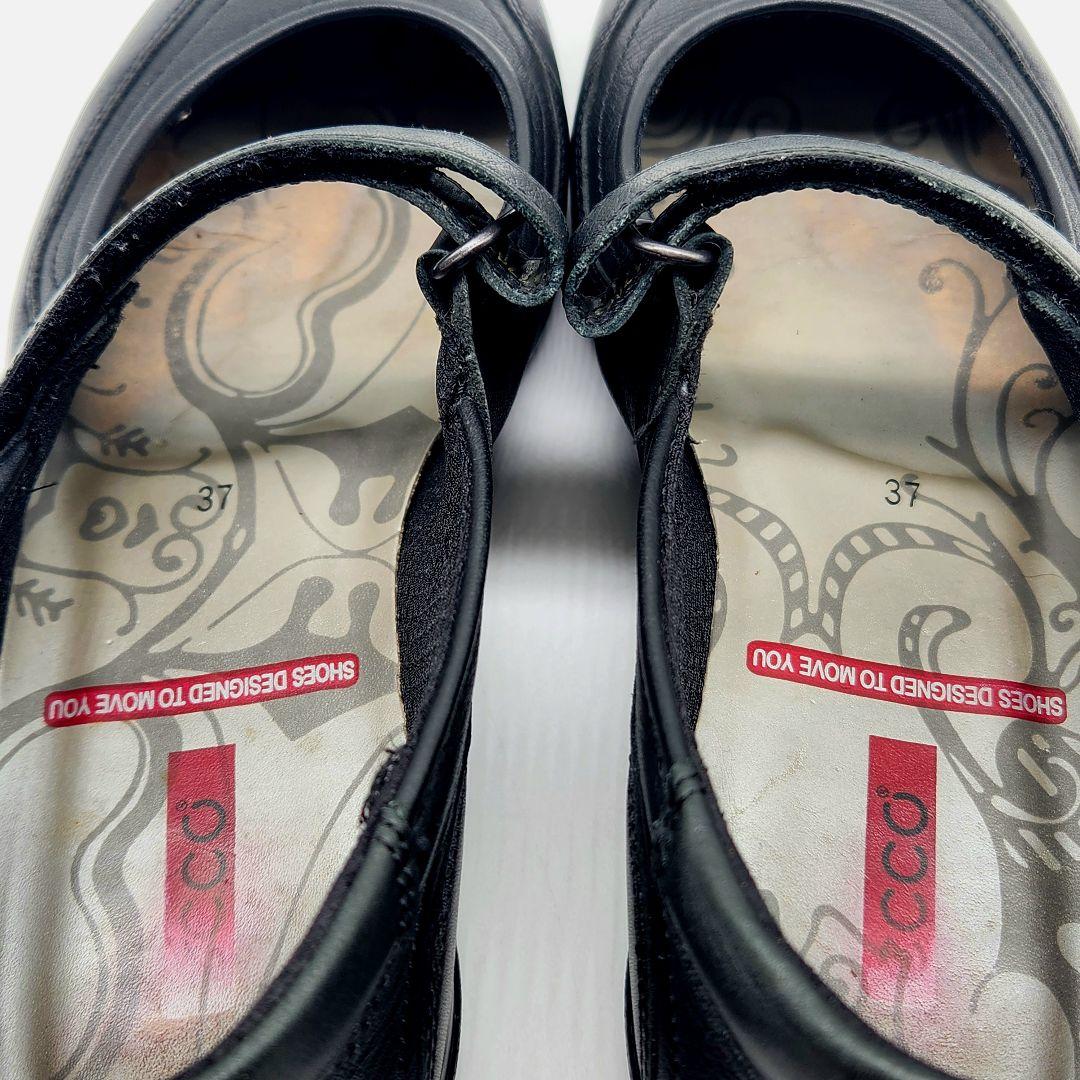 ⭐美品⭐ ecco ストラップ メリージェーン 幅広 コンフォートシューズ
