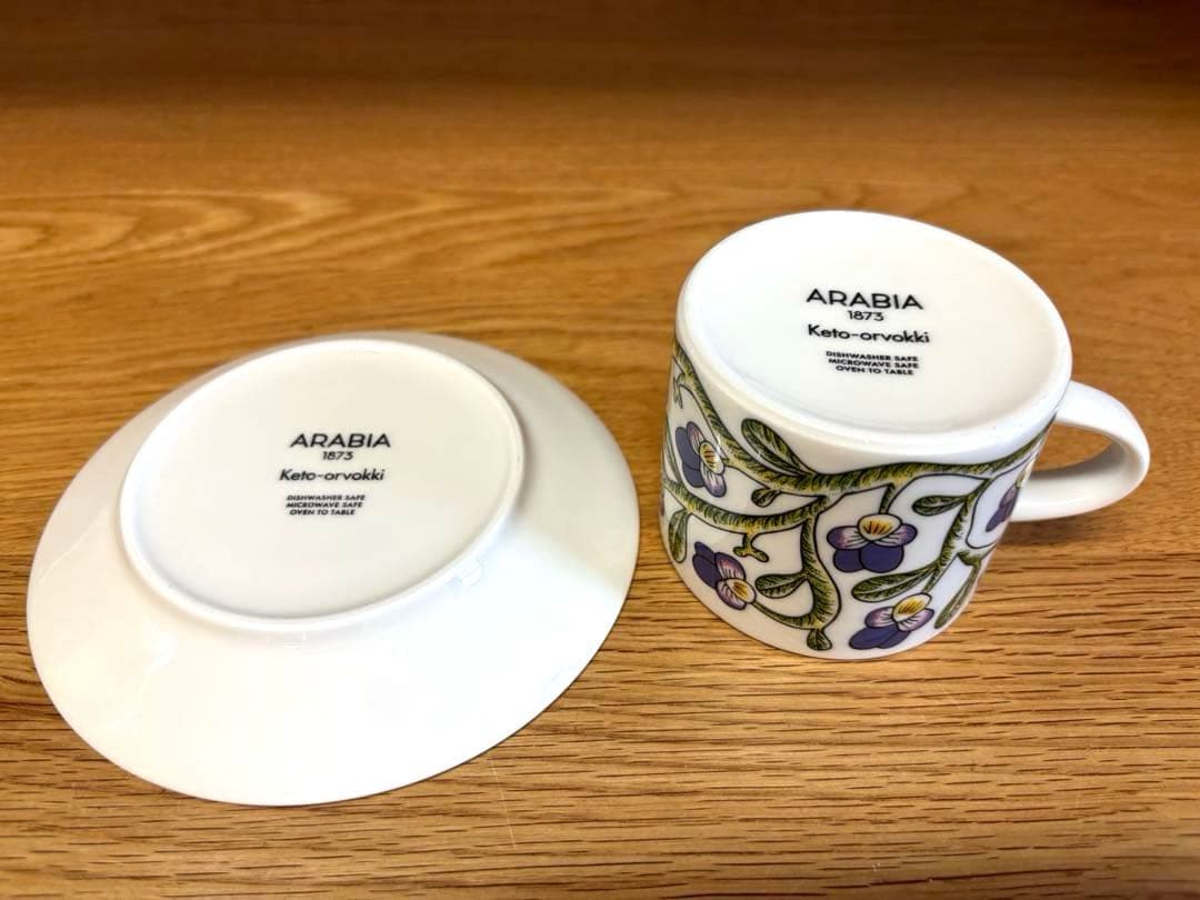 最終お値下げ【廃盤　希少　新品】　アラビア　ケトオルヴォッキ　カップ・ソーサー