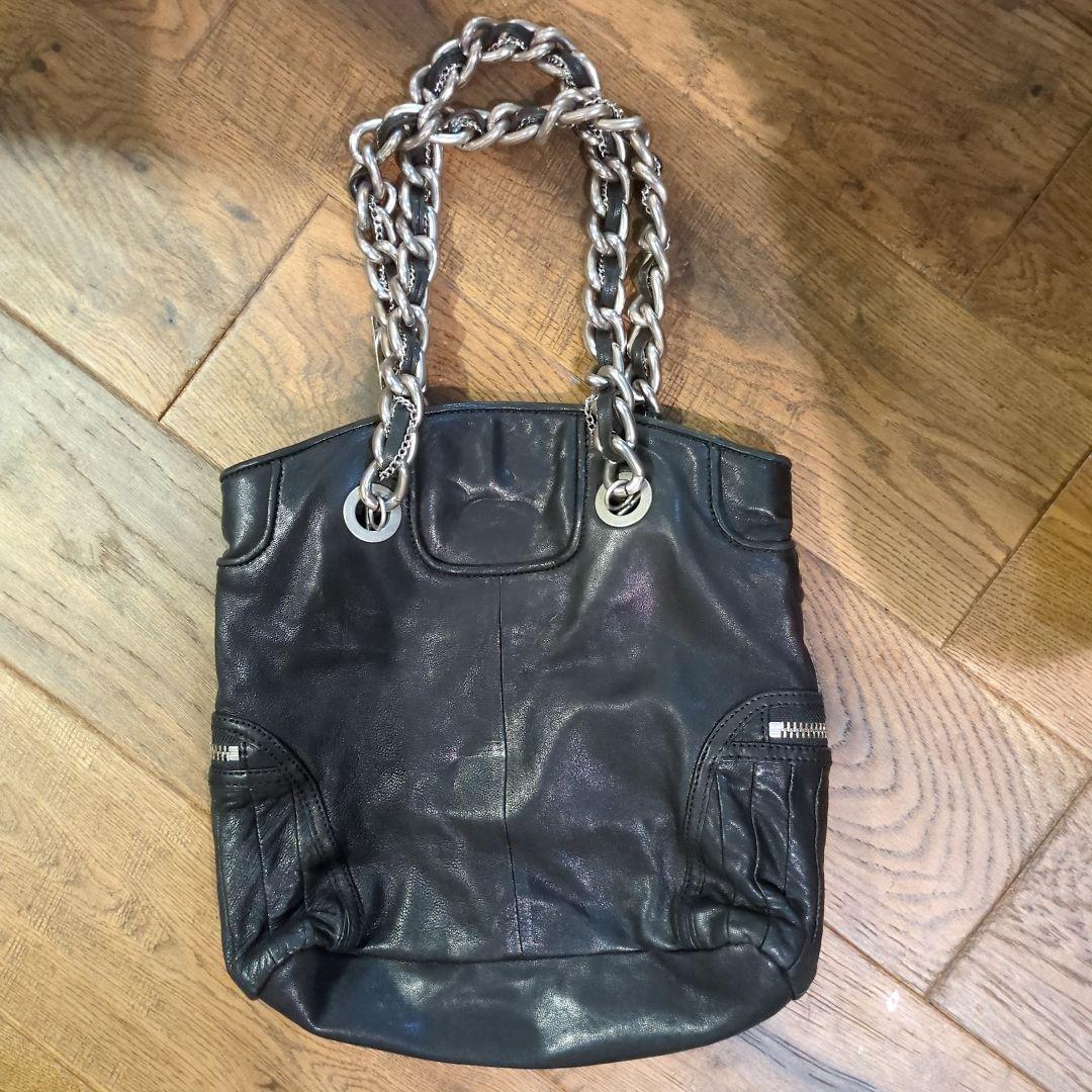 激レア！ ディーゼル チェーン レザー ショルダーバッグ y2k アーカイブ