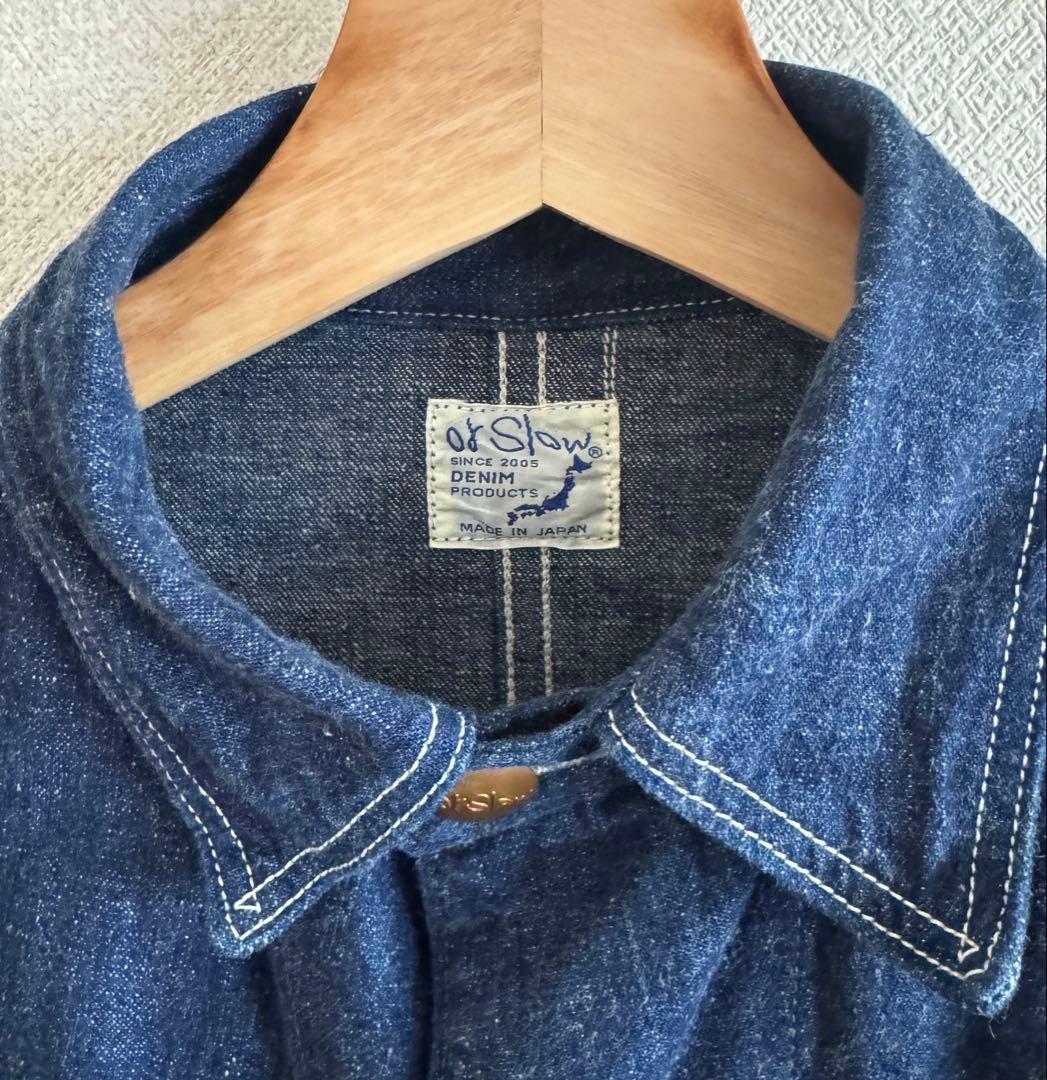 or Slow オアスロウ デニムカバーオール インディゴ - メルカリ