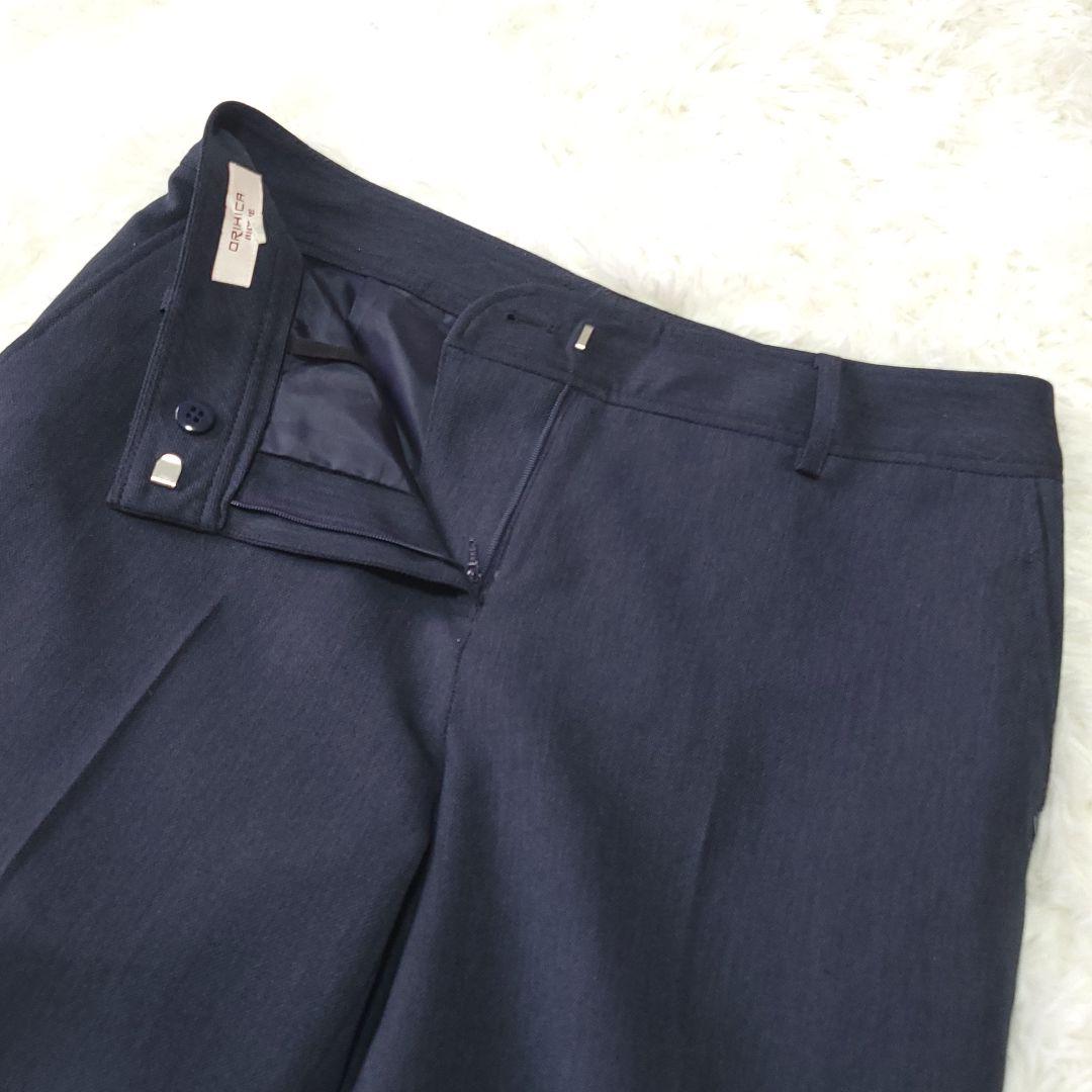 美品★　ORIHICA　洗える　パンツスーツ　セットアップ　上下セット　ネイビー