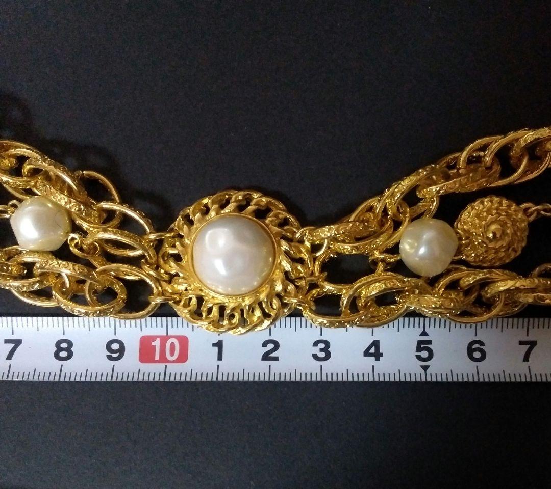 ROPE　チェーンベルト　ゴールド　パール調