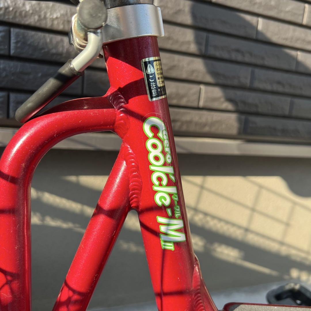 【美品】パンク&転倒しない！CoolcleMⅡ シルバーカー 4輪(赤) 美品】パンク&転倒しない！CoolcleMⅡ シルバーカー 4輪(赤