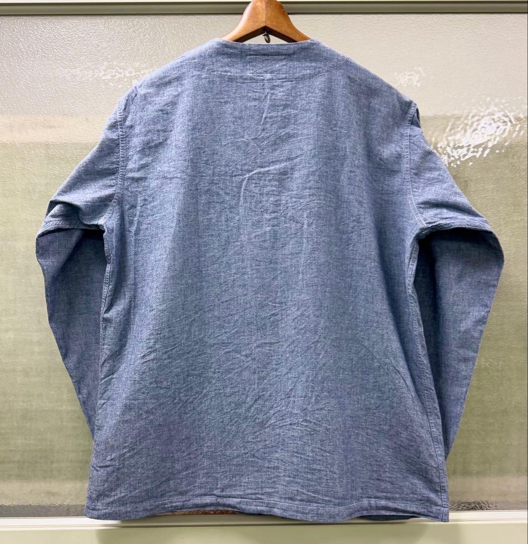 Nigel Cabourn LYBRO シャンブレープリズナーシャツ 48ブルー Nigel Cabourn LYBRO シャンブレープリズナーシャツ 48ブルー