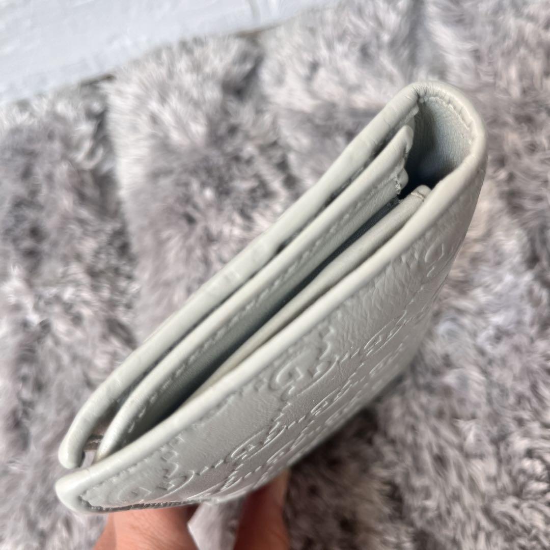 美品✨GUCCI 長財布　シマ　ロゴプレート　ホワイト　メンズ　レディース