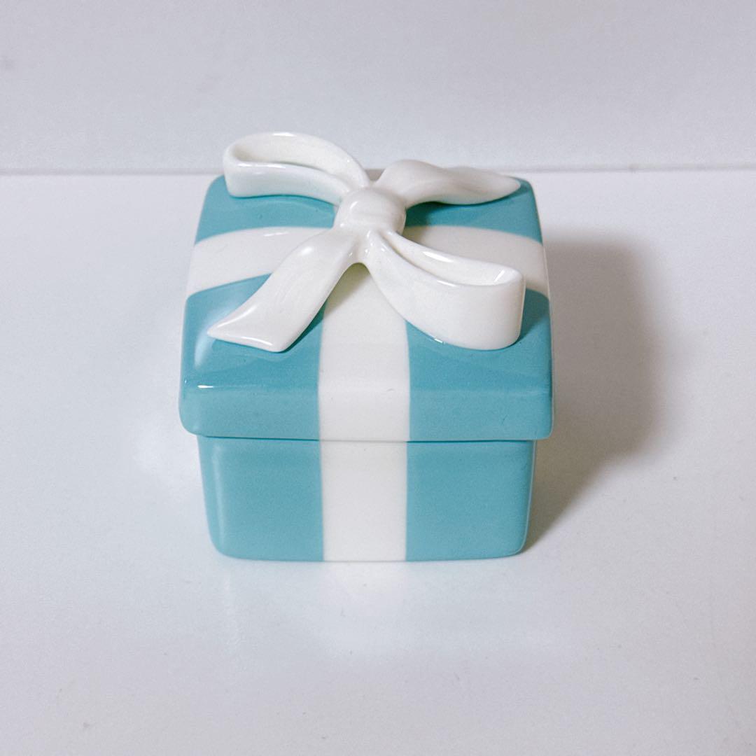 【美品】Tiffany＆Co ティファニー ミニブルーボウボックス 箱付