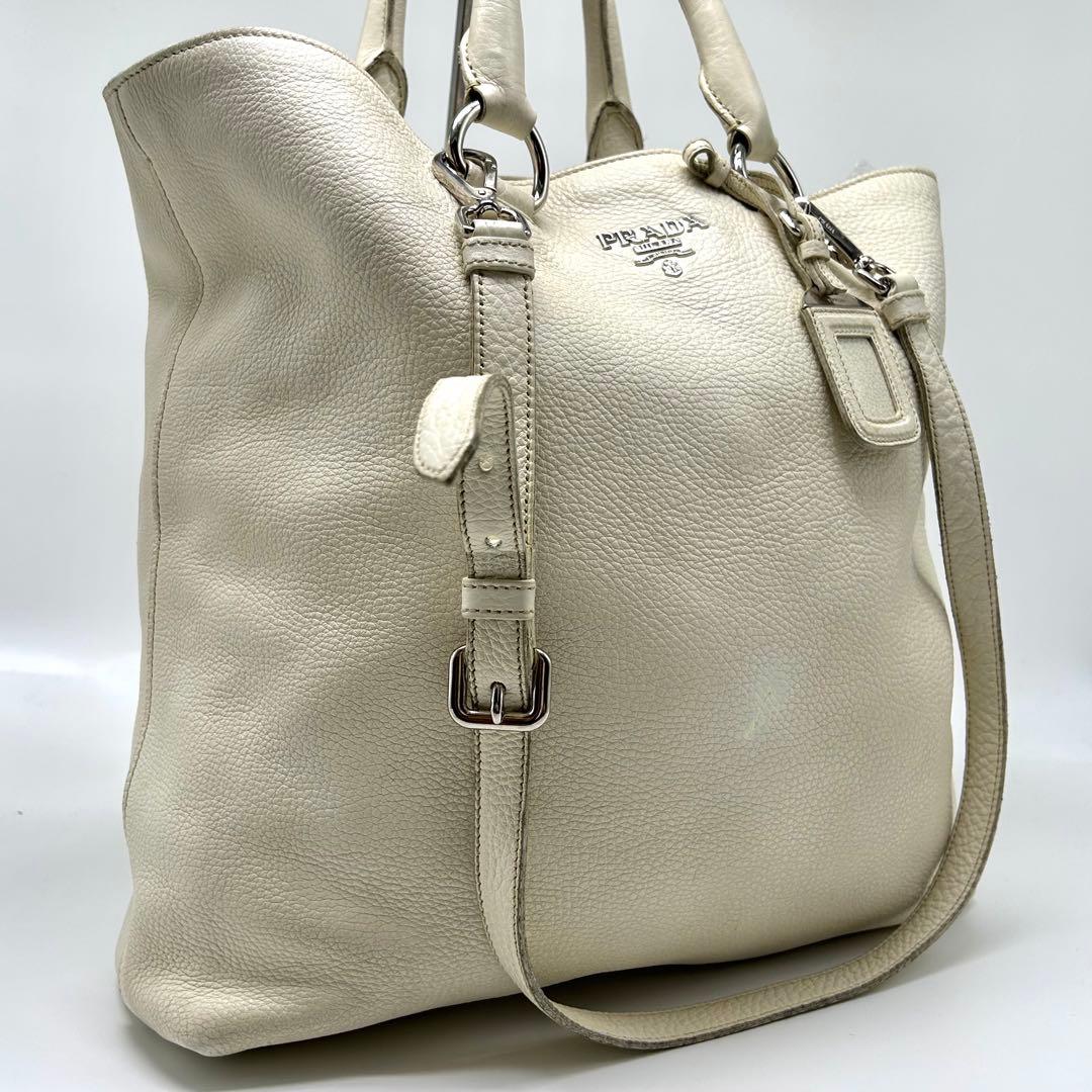 プラダ レザー ショルダーバッグ 2way トート ヴイッテロダイノPRADA