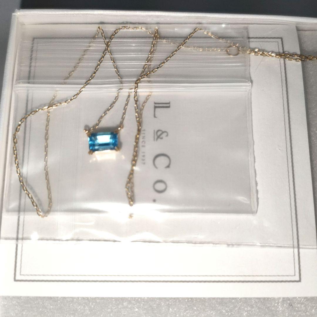 エルアンドコー K10 誕生石ネックレス ブルートパーズ 画像3