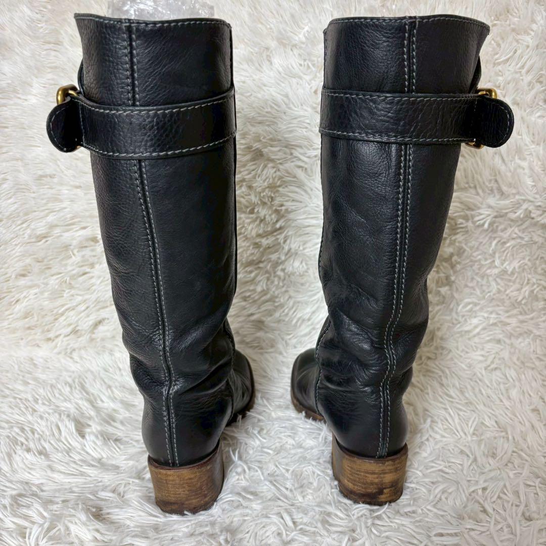 Chloe(クロエ) / バックルロングブーツ /37/BLK | 中古品の販売