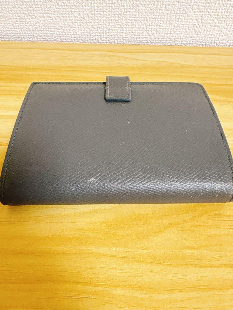 二つ折り財布 グレー