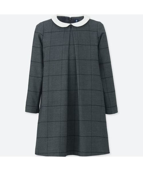 メルカリ タックワンピースuniqloユニクログレーチェック1cmキッズフォーマル ユニクロ 2 0 中古や未使用のフリマ