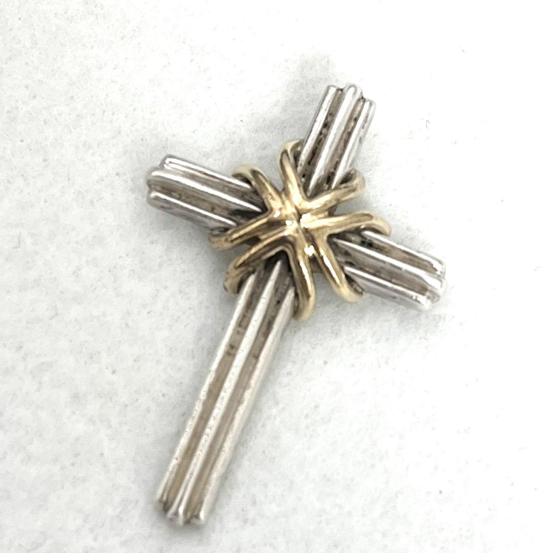 【T】Tiffany シグネチャークロスペンダント トップ コンビ750/925