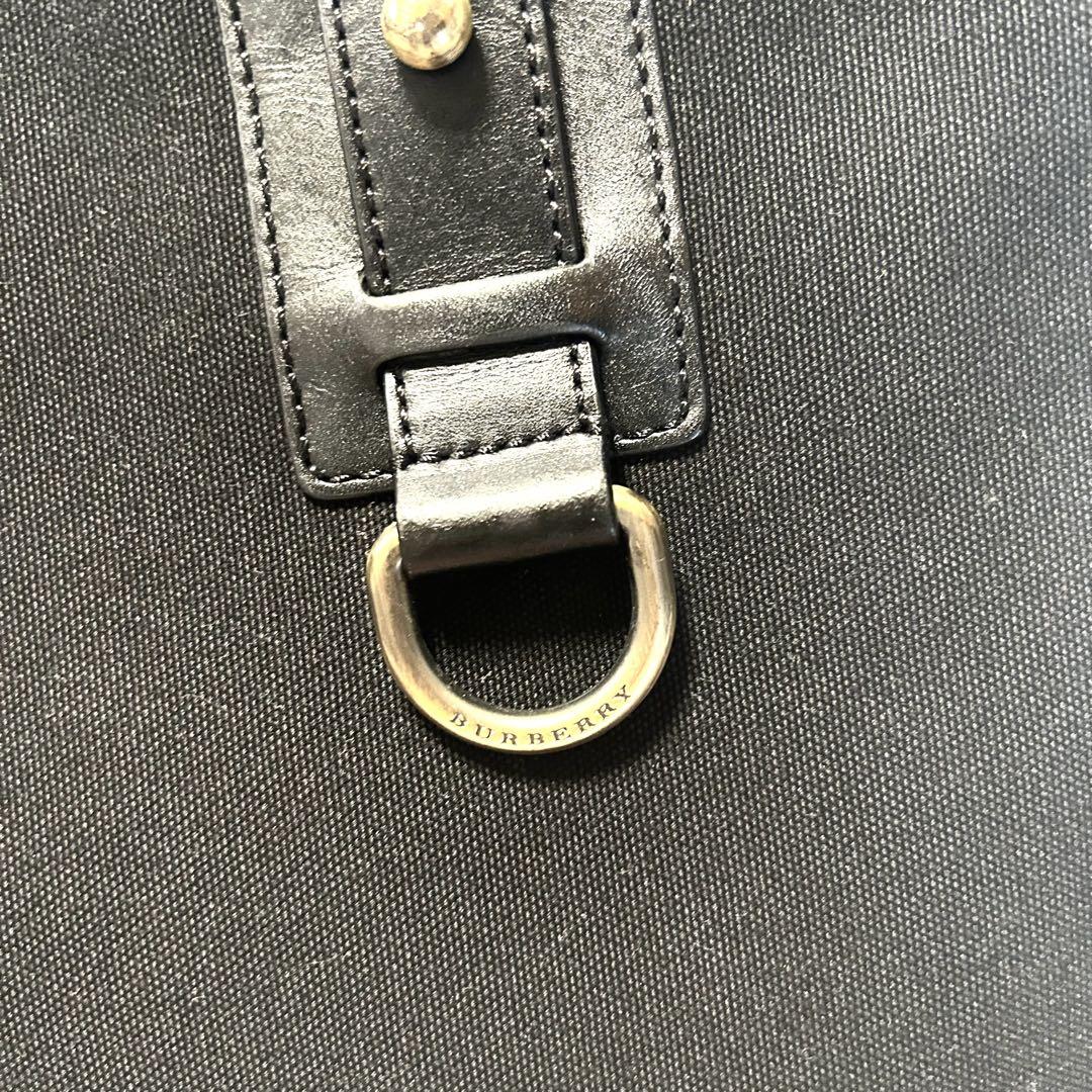 美品✨バーバリー トートバッグ ノバチェック キャンバス レザー 黒 ロゴ金具
