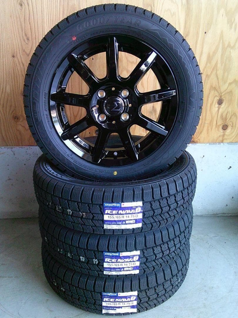 送料込☆グッドイヤーアイスナビ8☆155/65R14セット☆スタッドレス
