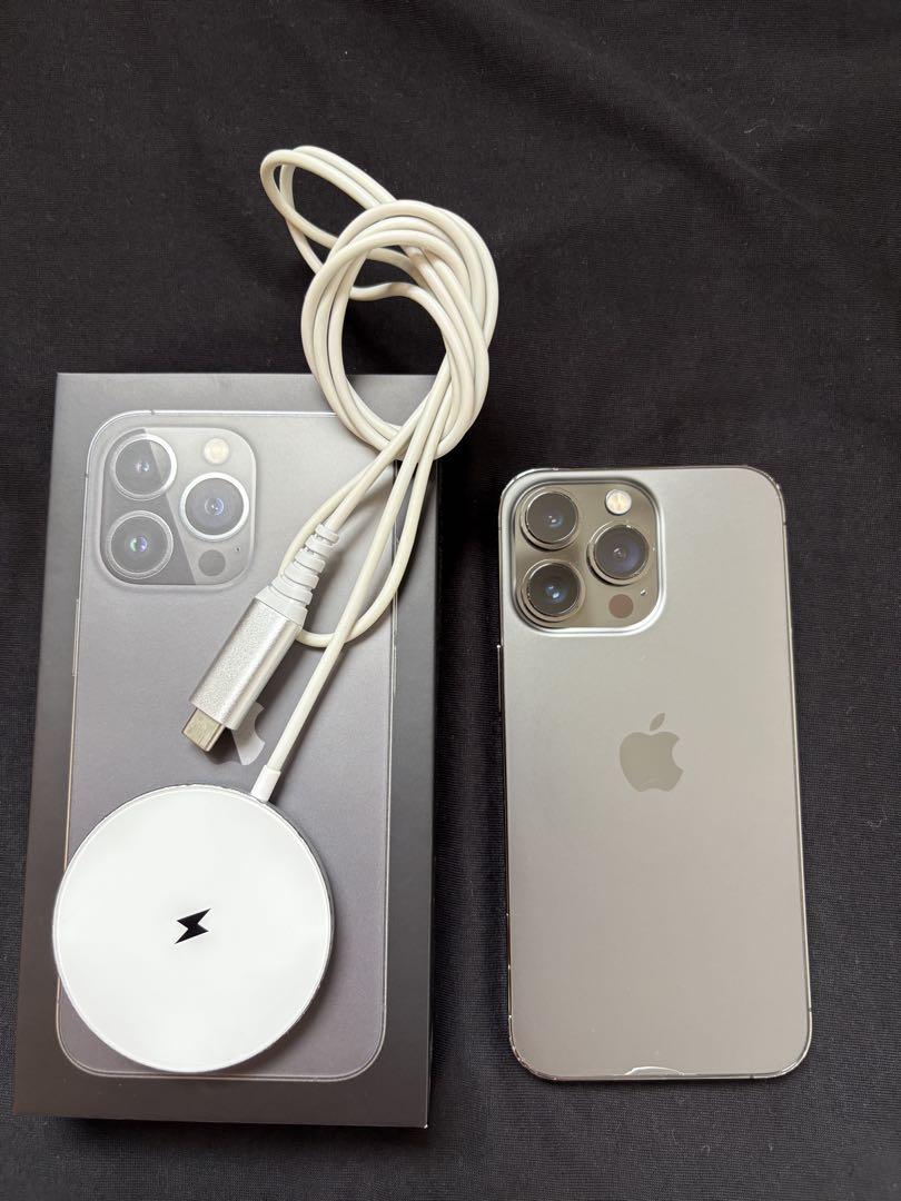 【超美品】iPhone13Pro 256GB グラファイト　箱&充電ケーブル付き Amazon | 【整備済み品】 Apple iPhone 13 Pro 256GB