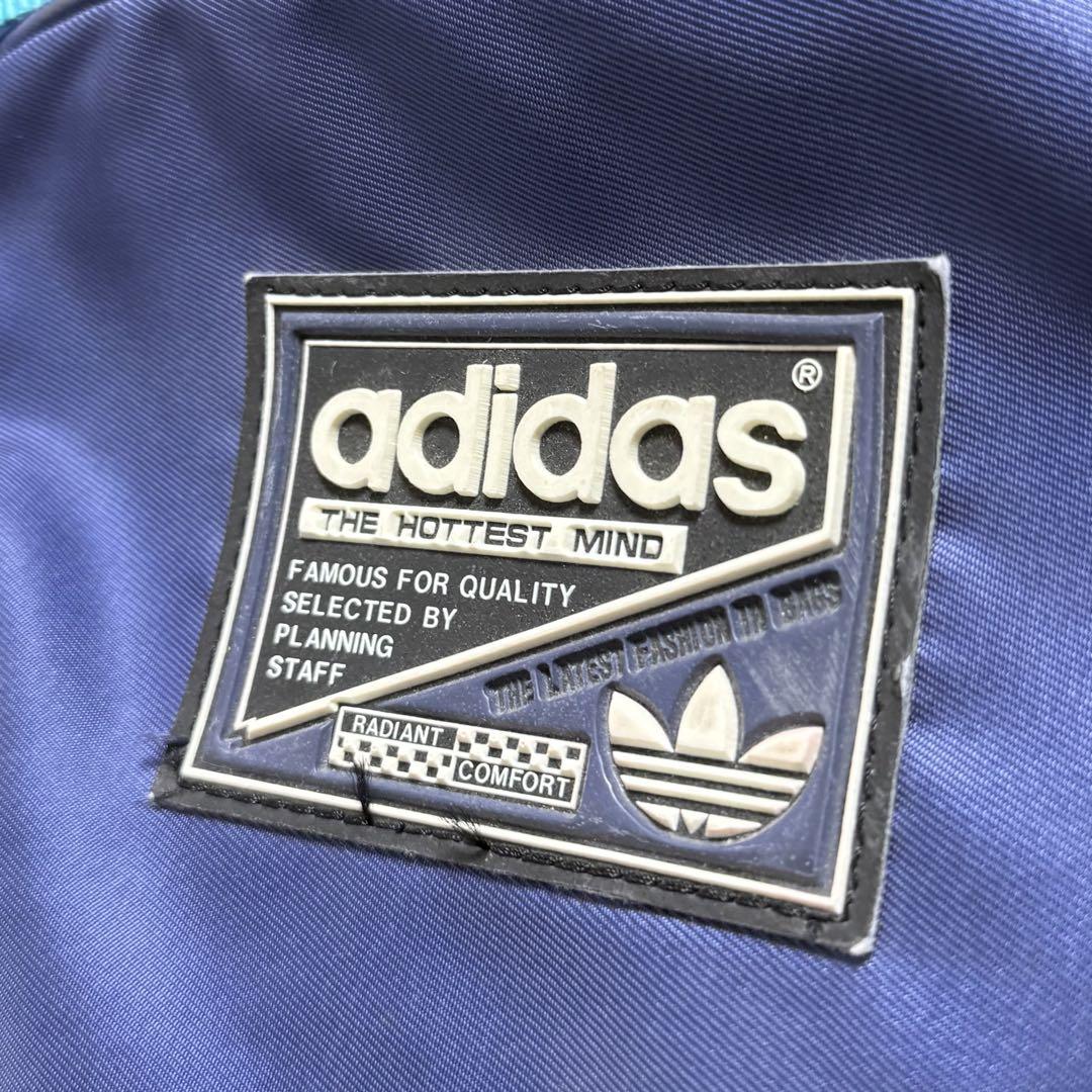 90s old adidas アディダス バックパック ネイビー×ライトブルー