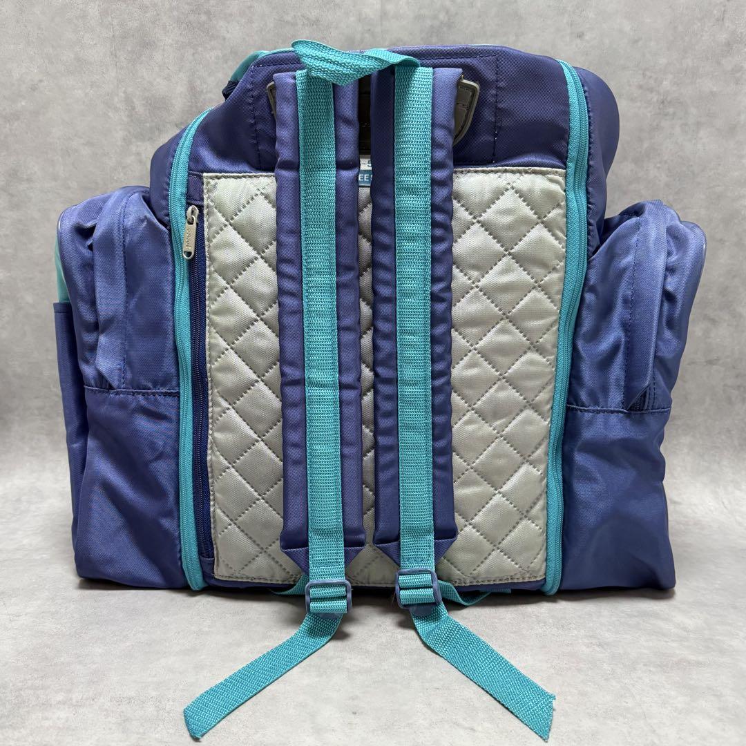 90s old adidas アディダス バックパック ネイビー×ライトブルー