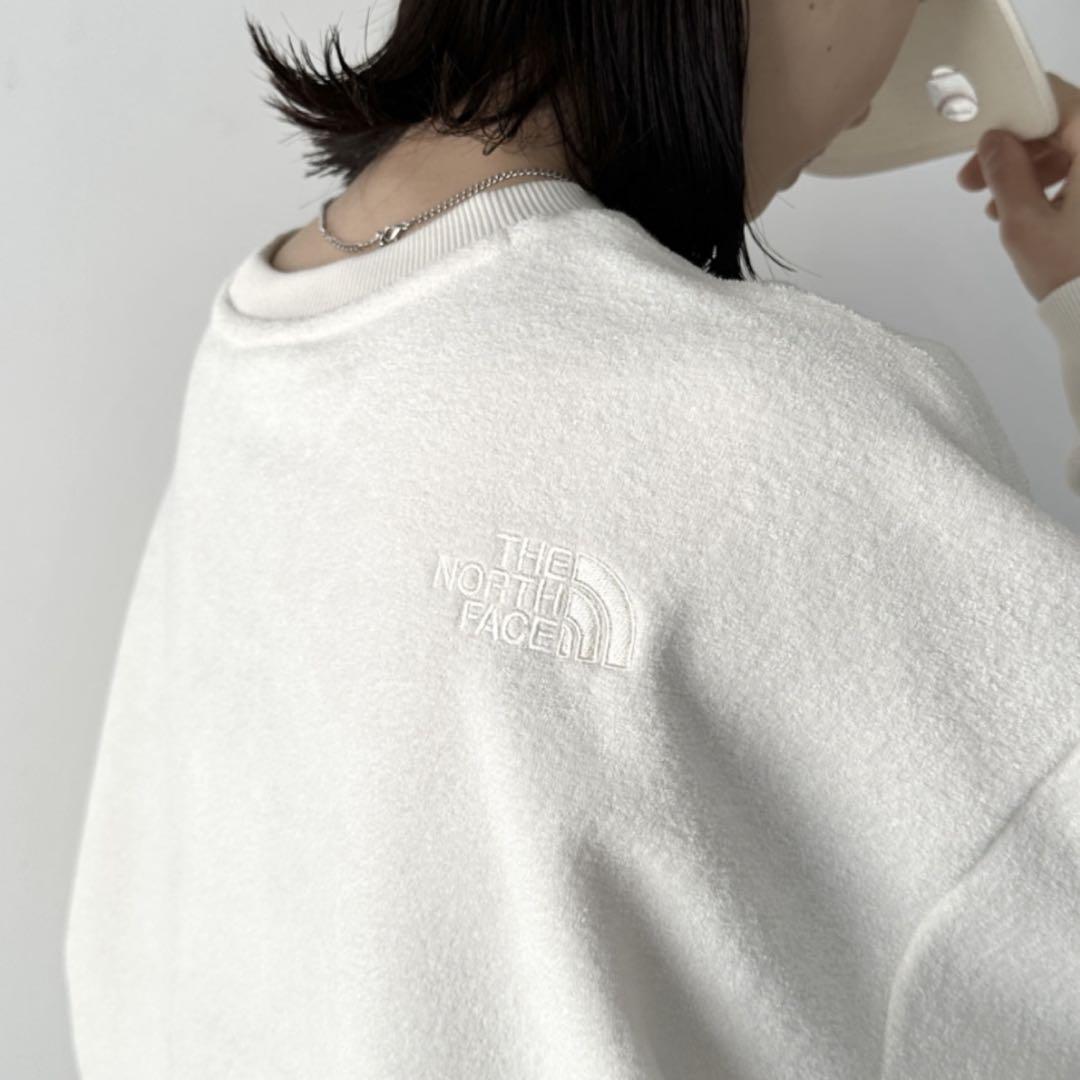 即納 新品 THE NORTH FACE クルーネック 刺繍サガラスウェット L