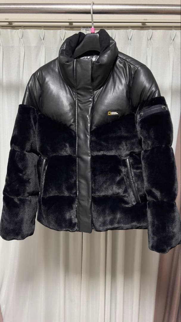 National Geographic ショートダウンジャケット ブラックM NATIONAL GEOGRAPHIC