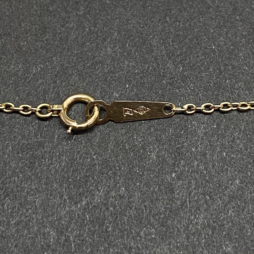 K18　デザインネックレス　44cm　2.8g　18金　アンティーク