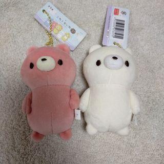 ブランド通販 クマ型ぬいぐるみマスコット 2色セット メルカリ - アイドル