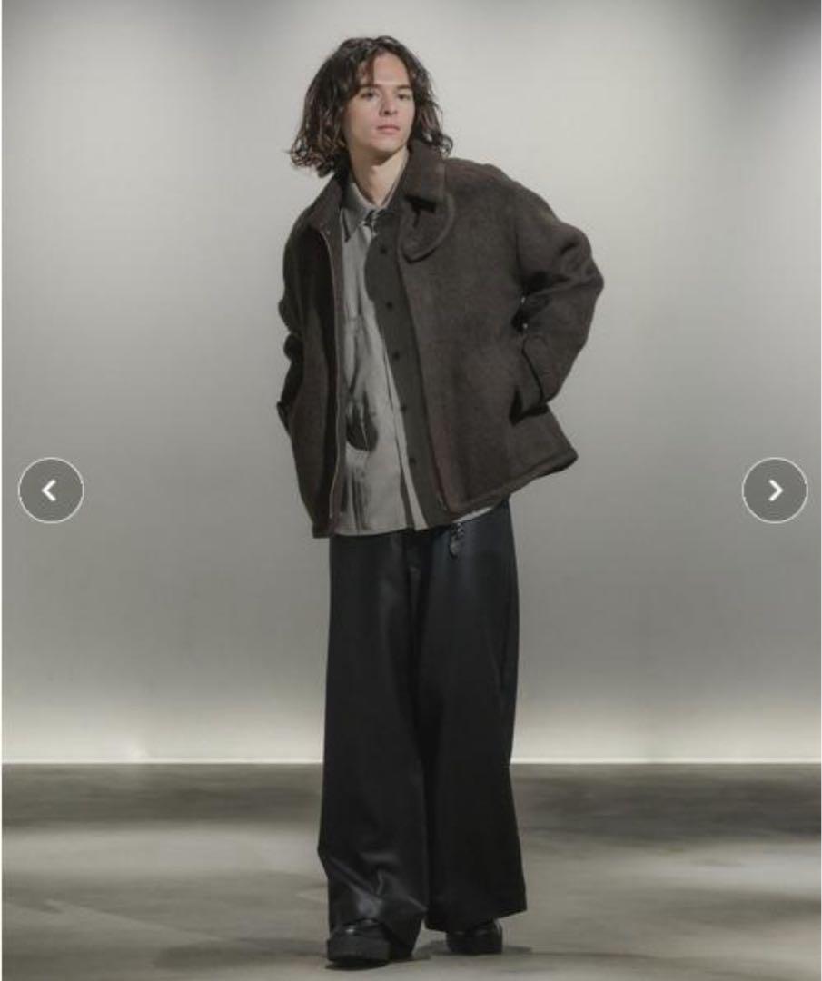 未使用  Casper John ウールシャギーブルゾン ブラックS CASPER JOHN（キャスパージョン）の「Wool shaggy dolman