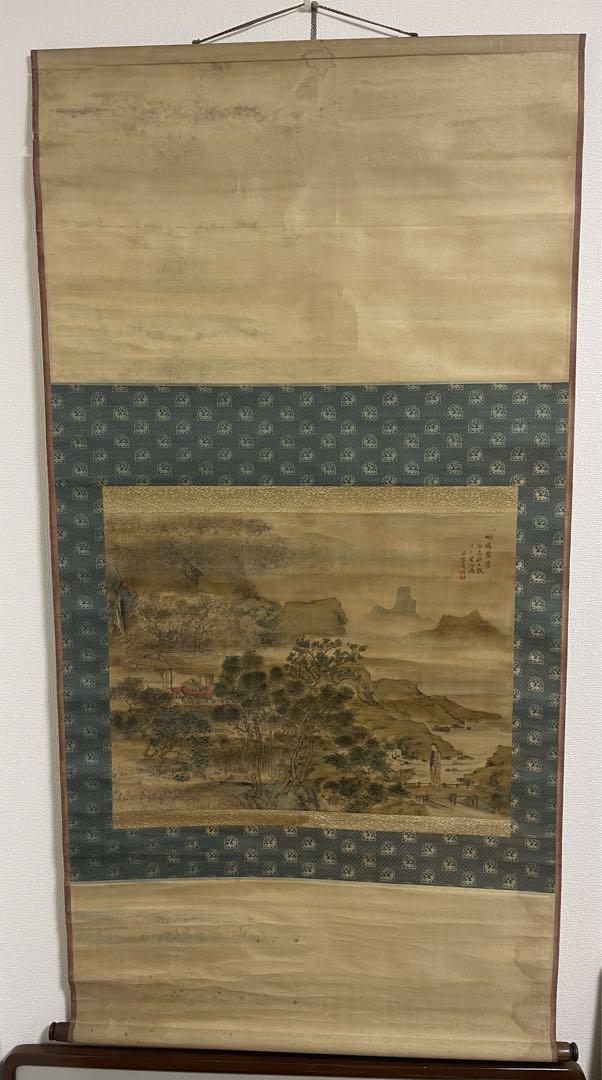 伝統的な日本の掛軸 風景画