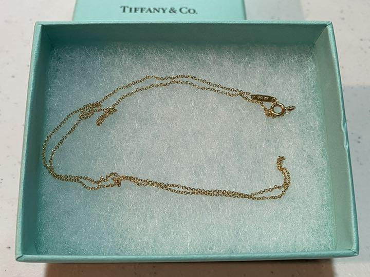 Tiffany チェーン 約46cm スモール ZoIXm-m41944891442 ティファニー 18K ゴールド 新品定番