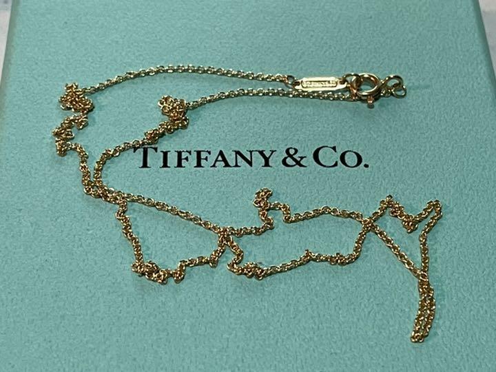 Tiffany チェーン 約46cm スモール ZoIXm-m41944891442 ティファニー 18K ゴールド 新品定番