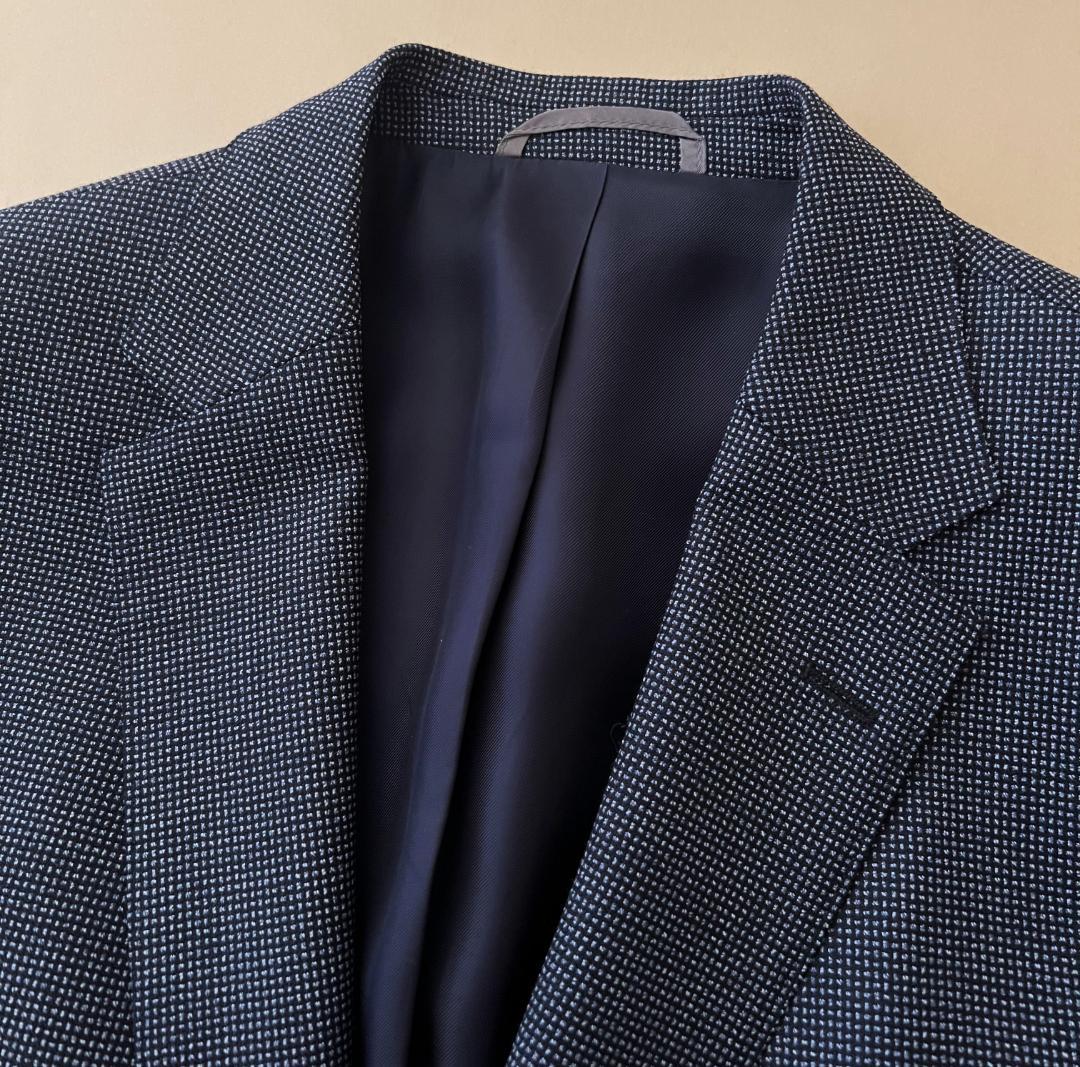 HUGO BOSS ヒューゴボス テーラードジャケット グレーネイビー UK52