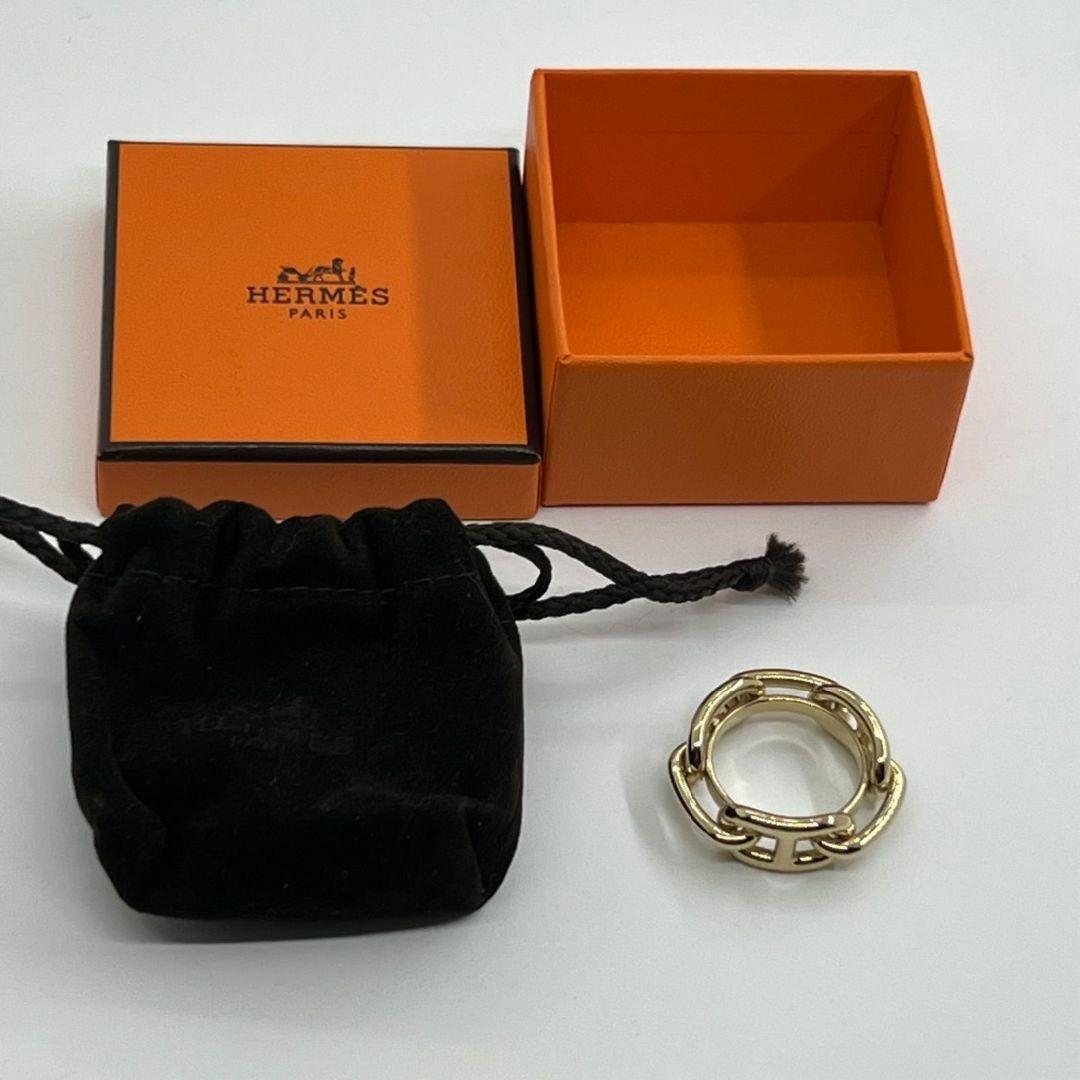 HERMES(エルメス) スカーフリング美品 シェーヌダンクル ゴールド