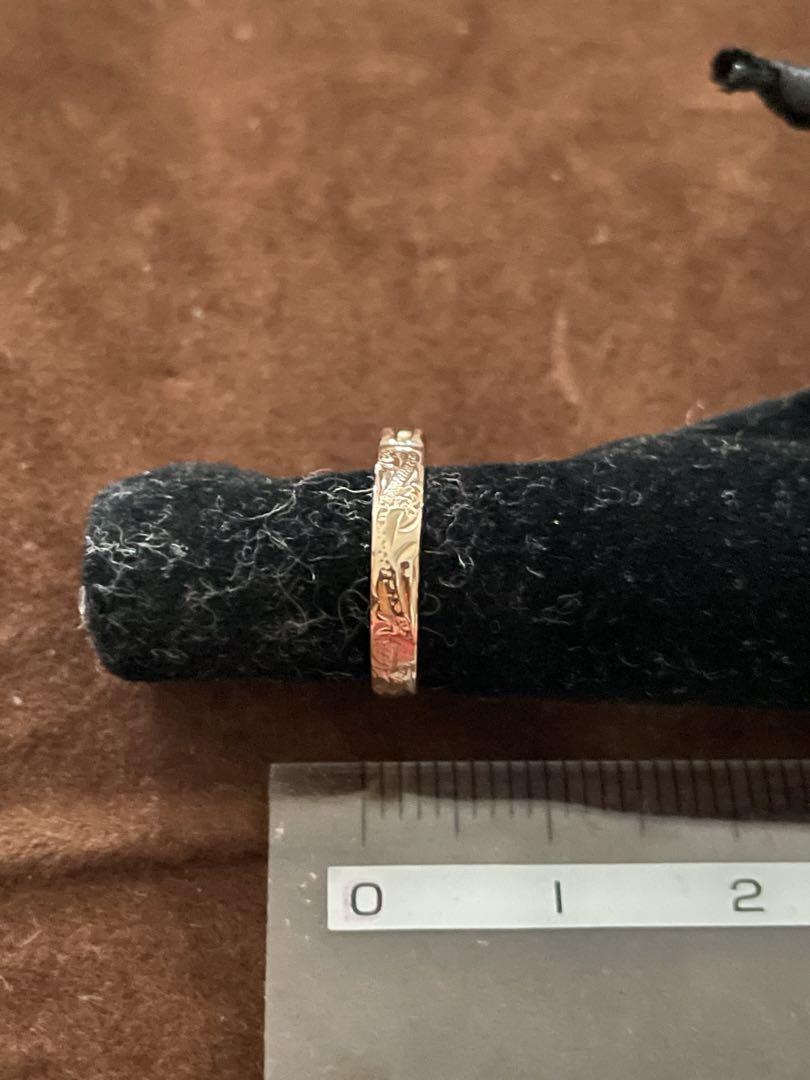 ハワイアンジュエリー　K14 フープピアス　片耳　14K ピンクゴールド