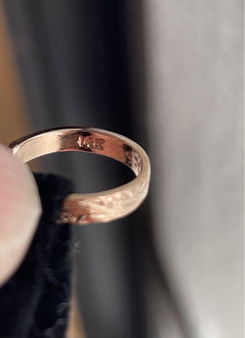 ハワイアンジュエリー　K14 フープピアス　片耳　14K ピンクゴールド