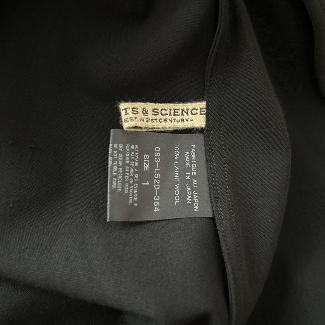 Arts&Science 黒 ロングワンピース 長袖 クルーネック