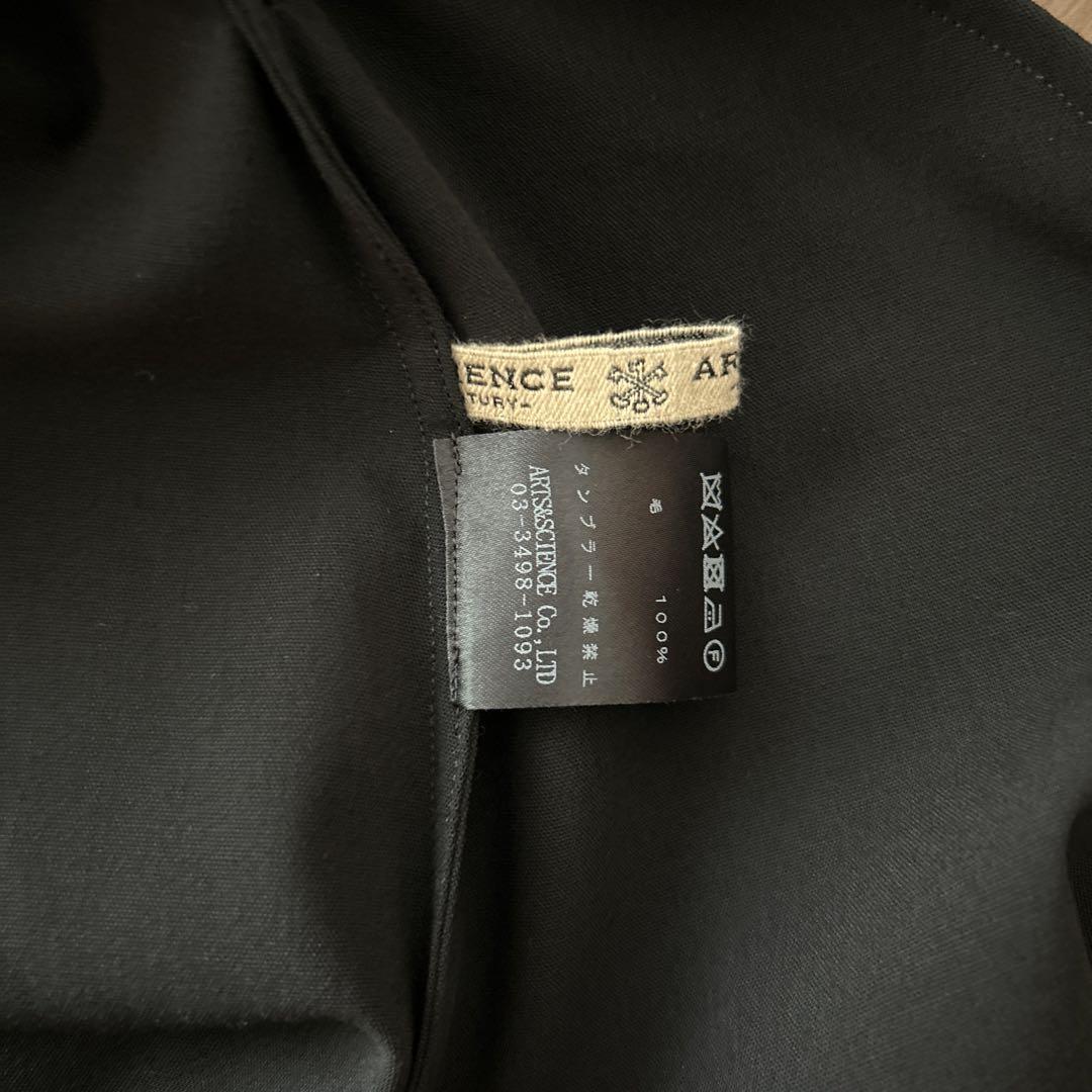 Arts&Science 黒 ロングワンピース 長袖 クルーネック