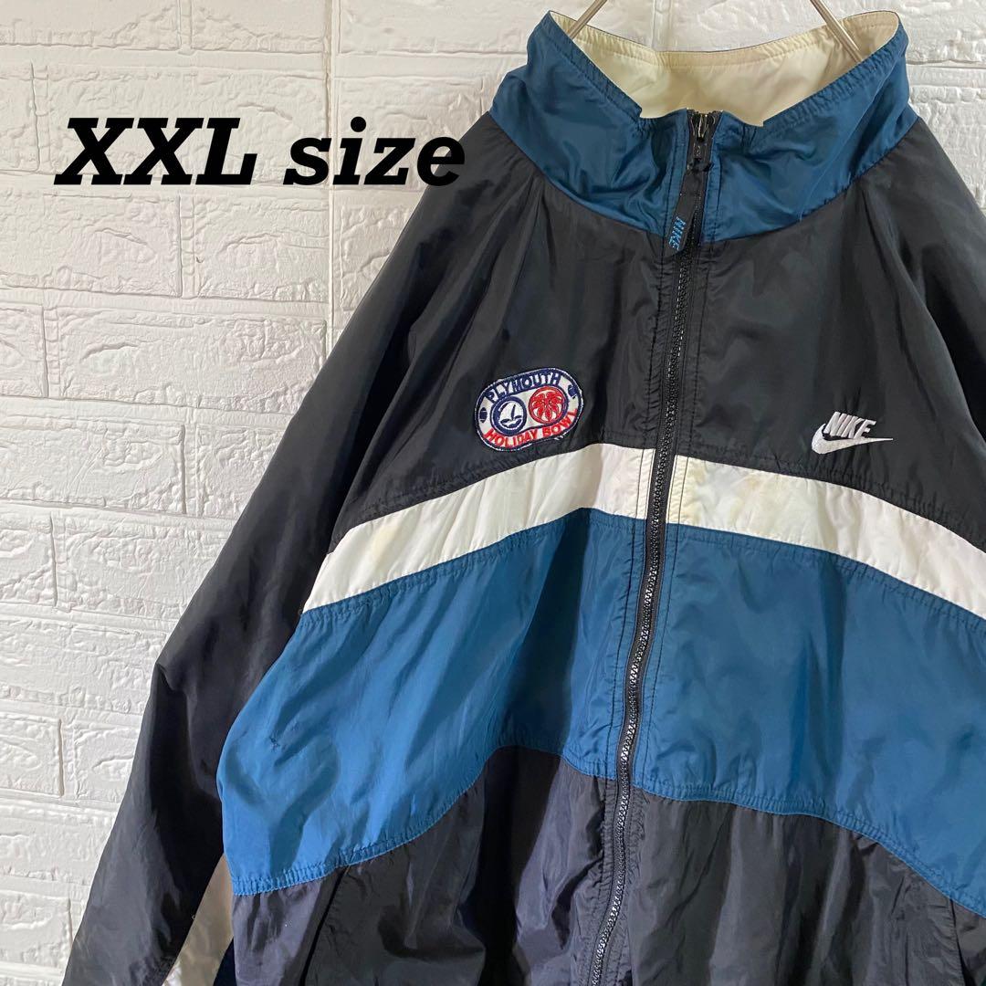 ナイキ 90s白タグ 超オーバーサイズナイロンジャケット マルチ2XL(3L)・NIKE