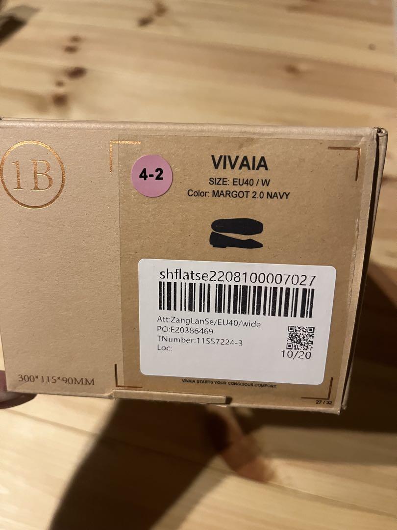 VIVAIA Margot 2.0 スクエアトゥ フラットシューズ　ネイビー
