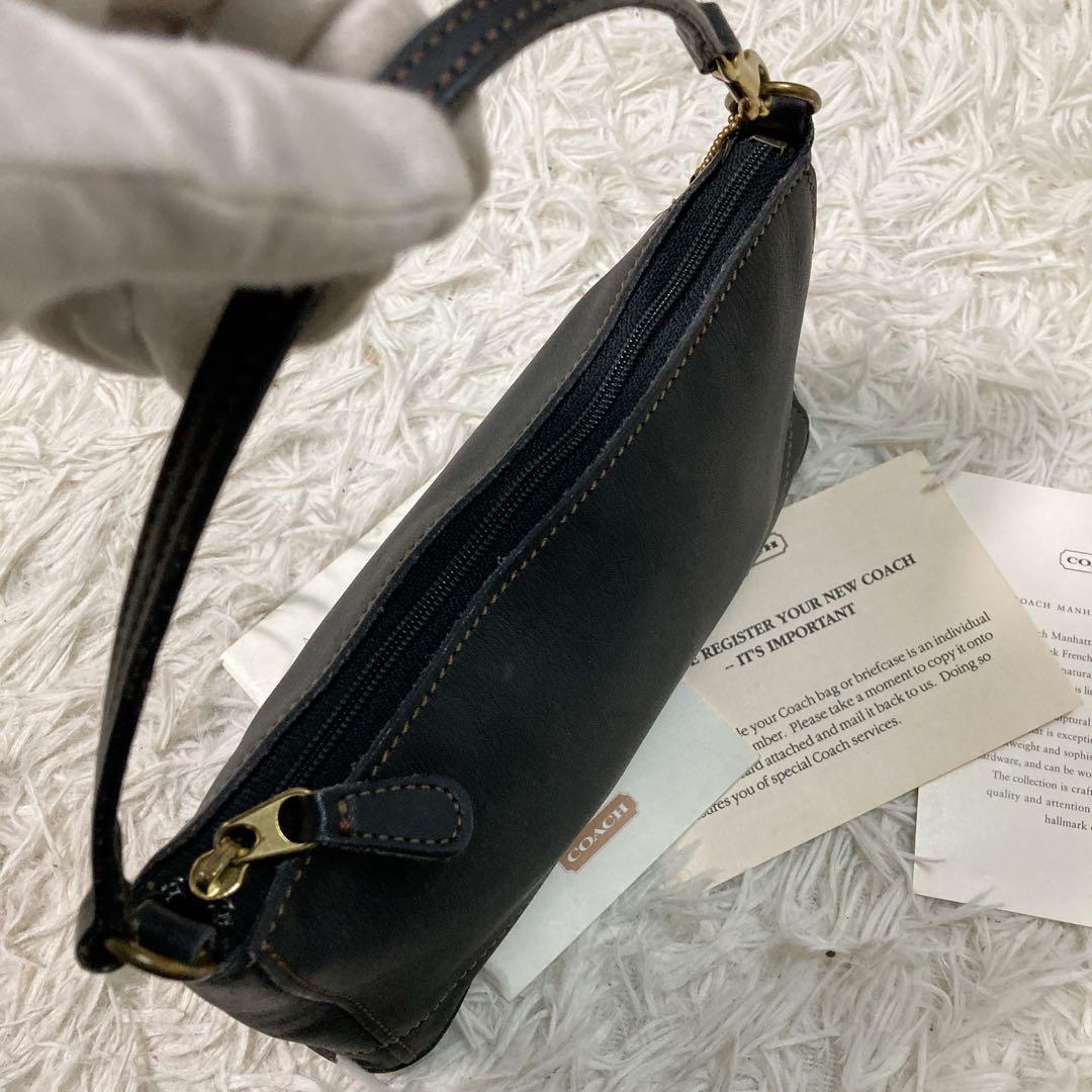 【コンビニ受取対応商品】 vintage coach old Black ブラック 黒 アクセサリーポーチ バッグ