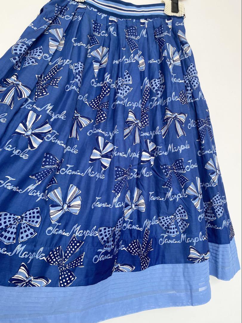 ジェーンマープルリボン柄 Jane's drawing fluffy skirt