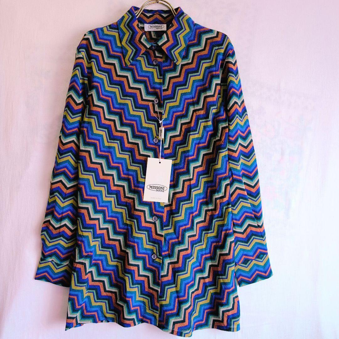 MISSONI|ミッソーニ|ブラウス|長袖シャツ|幾何学模様|art|美術館