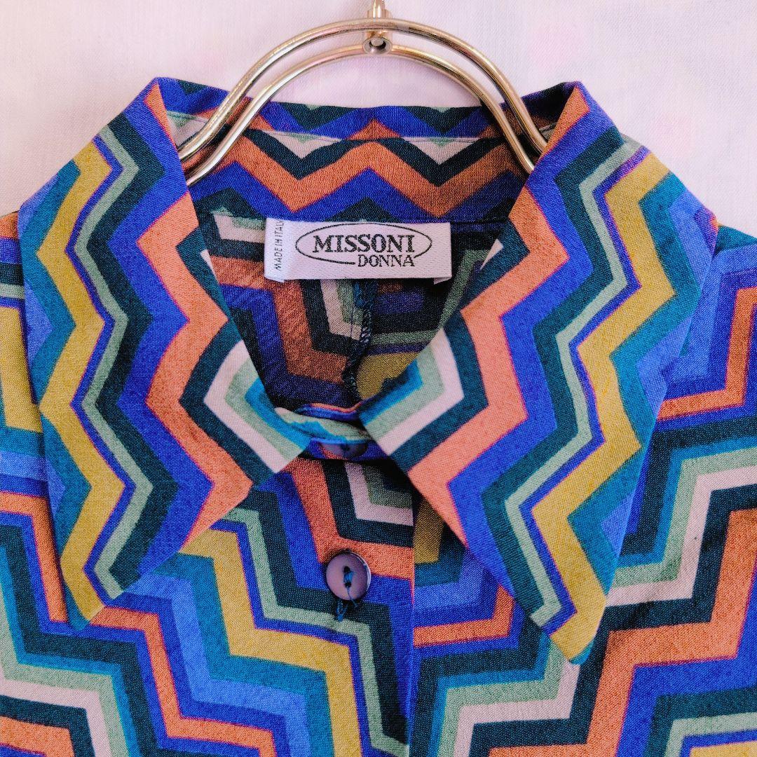 MISSONI|ミッソーニ|ブラウス|長袖シャツ|幾何学模様|art|美術館