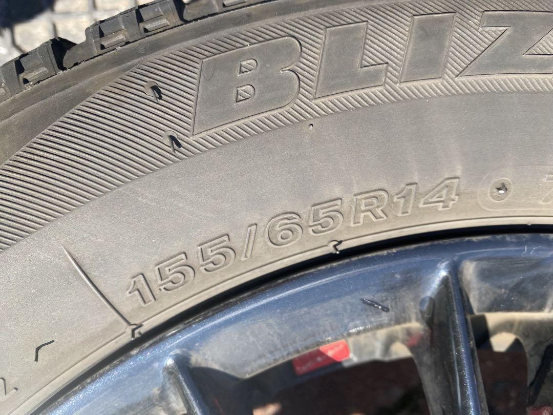 155/65R14 AME SMACK 14インチ　タイヤホイールセット